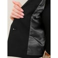 thumbnail image 5 of DARING DIVA Women's Notched Collar Long Sleeve Suit Jacket Casual Blazers XS Black, 5 of 6
