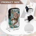 thumbnail image 6 of SEANATIVE Soft Neoprene Zipper Eyeglasses Pouch with Double Compartment Glasses Case Water-Resistant Lightweight Portable Eyewear Holder Bag for Women Men Travel, Cat Marble Green Gold, 6 of 7