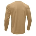 thumbnail image 5 of fatyb Men's Tops Long Sleeve Button Causal Shirts Solid Color Pullover Mens Lightweight Comfy T-Shirts, 5 of 6