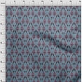 thumbnail image 3 of oneOone Georgette Viscose Fabric Argyle Style Ikat Printed Craft Fabric BTY 42 Inch Wide, 3 of 4