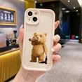 thumbnail image 1 of Anti-Shock Candy Color Cartoon Teddy Bear Phone Case for iPhone 16 Pro to 8 Plus Multi-Models, 1 of 9