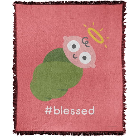 bCreative - David Olenick Blanket, 50'x60' Divine Instavention Woven Tapestry Cotton Blend Fringed Throw Blanket