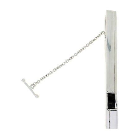 Beautiful Onyx Checkboard Illusion Tie Clip In 925 Sterling Silver