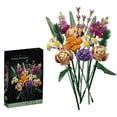 thumbnail image 1 of Byggklossar blombukett - konstgjorda blommor och rosor, dekorativa heminredningsdetaljer, gåvor till honom och henne 10280 [dB], 1 of 1