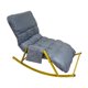 thumbnail image 2 of Mecedora con respaldo tapizado, silla planeadora para Patio, balcón, interior Estante gris y dorado, 2 of 10