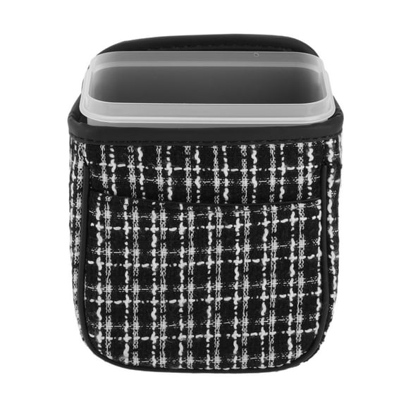 Unique Bargains Car Trash Can Portable and Hanging Front Rear Seats Back Trash Bin Black 1pcs