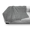 thumbnail image 3 of Black and White Soft Flannel Fleece Throw Blanket, Abstract Cubical Forms with Black Lines Squares Symmetry Techno Modern, Cozy Plush for Indoor and Outdoor Use, 70" x 90", White Black, by Ambesonne, 3 of 6