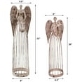 thumbnail image 7 of Antiqued Metal Garden Angel Statue Set of 2, Indoor Outdoor Angel Yard Art Decor Lawn Patio Decorations Holiday Decor Garden Gift Idea (2 Set), 7 of 7