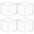 thumbnail image 1 of Uxcell 4Pcs Caja de Almacenamiento de Plástico Acrílico Transparente Cuadrada con Tapa para Pequeños Artículos 3.74x3.74x3.74", 1 of 5