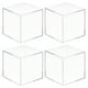 thumbnail image 1 of Uxcell 4Pcs Caja de Almacenamiento de Plástico Acrílico Transparente Cuadrada con Tapa para Pequeños Artículos 3.74x3.74x3.74", 1 of 5
