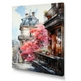 thumbnail image 2 of Designart "Parisian Balconies in Pink Elegance I" Cityscapes Canvas Print, 2 of 5