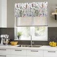 thumbnail image 4 of Spring Floral Curtain Valances for Windows, Kitchen Valance Window Treatments Panel 2 Pack, Watercolor Botanical Flowers Butterfly Rod Pocket Short Curtains for Bathroom Bedroom 54 x 18 Inch, 4 of 8