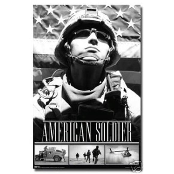 Hot Stuff Enterprise 9407-24x36-VA Rey Lea American Soldier Poster