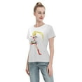 thumbnail image 4 of T-Shirt Basique à Manches Courtes pour Femmes Sailor Moon Lièvre Lunaire, 4 of 6