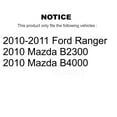 thumbnail image 2 of TEC Front Rear Ceramic Brake Pads Kit for Car Ford Ranger Mazda B2300 B4000 KTC-100417, 2 of 10