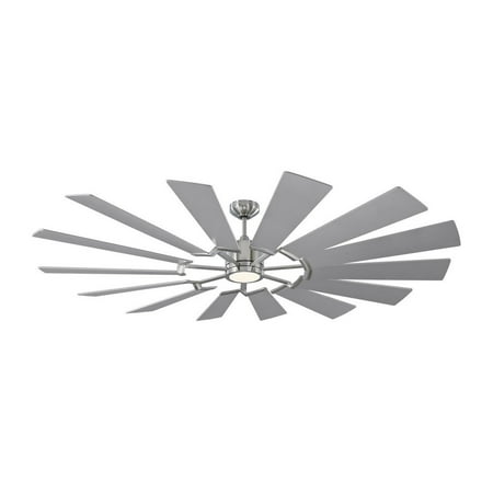 

Windmill 72 inch Energy Star Ceiling Fan with Led Light Kit 14 Blade Windmill Ceiling Fan Brushed Steel Bailey Street Home 96-Bel-2884865