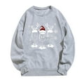 thumbnail image 1 of Wyzesi Chandails en Molleton de Noël pour Enseignantes Imprimé de Noël Décontracté à Manches Longues Pull Col Rond Sweat à Capuche Col Rond Chandails en Molleton pour Femmes Automne Rose, 1 of 4