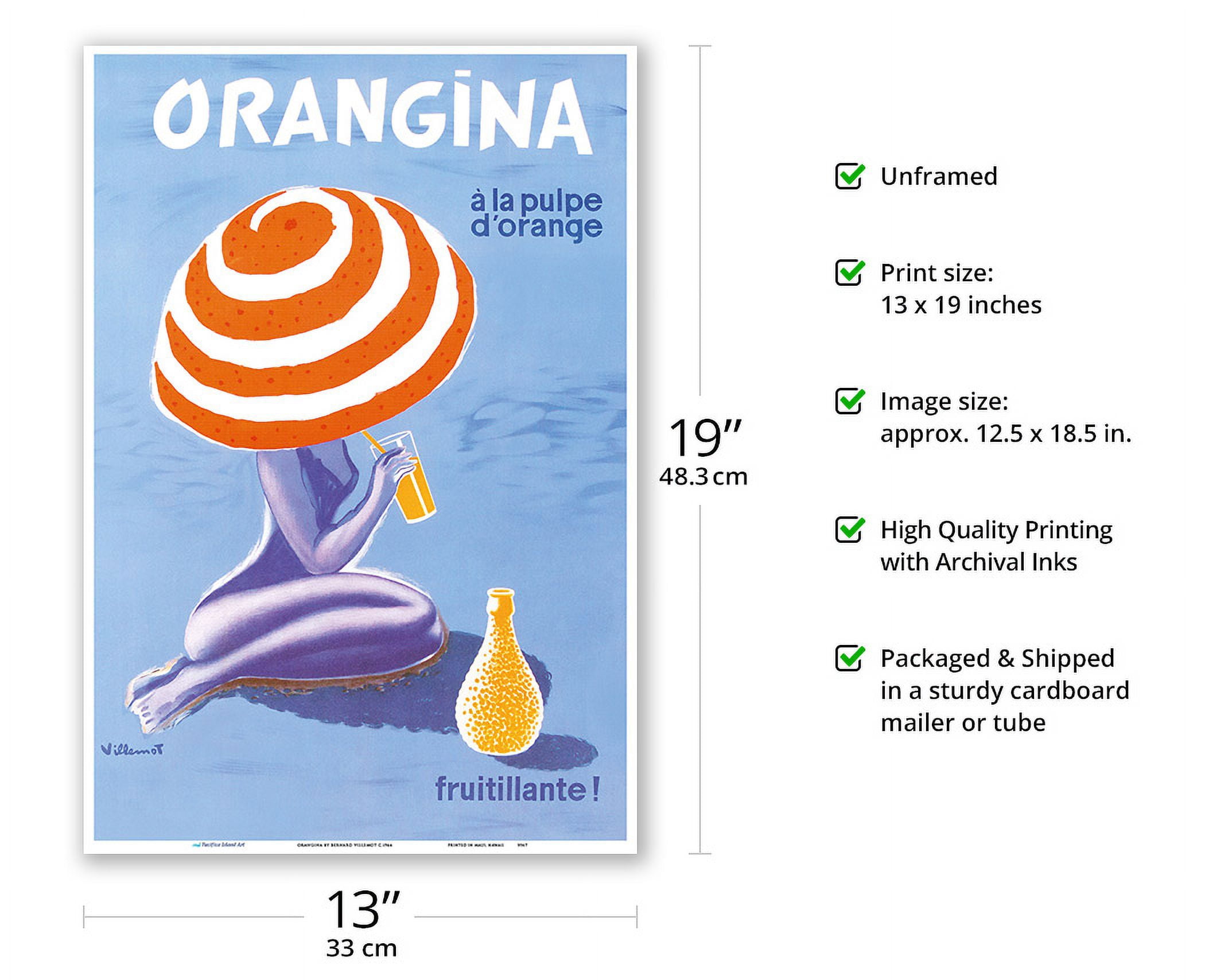 Orangina - Orange Sparkling Soda! - Vintage Advertising Poster by