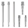 thumbnail image 1 of Amdohai 6Pcs 6'' & 3'' Impact Grade Socket Adapter Set 1/4'' 3/8'' 1/2'' Drive 1/4'' Hex Shank, 1 of 6