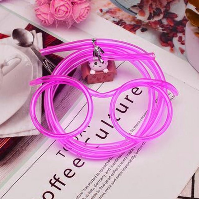 Creative Fun Glasses Straws Crazy Funny Art Straws Party Straws
