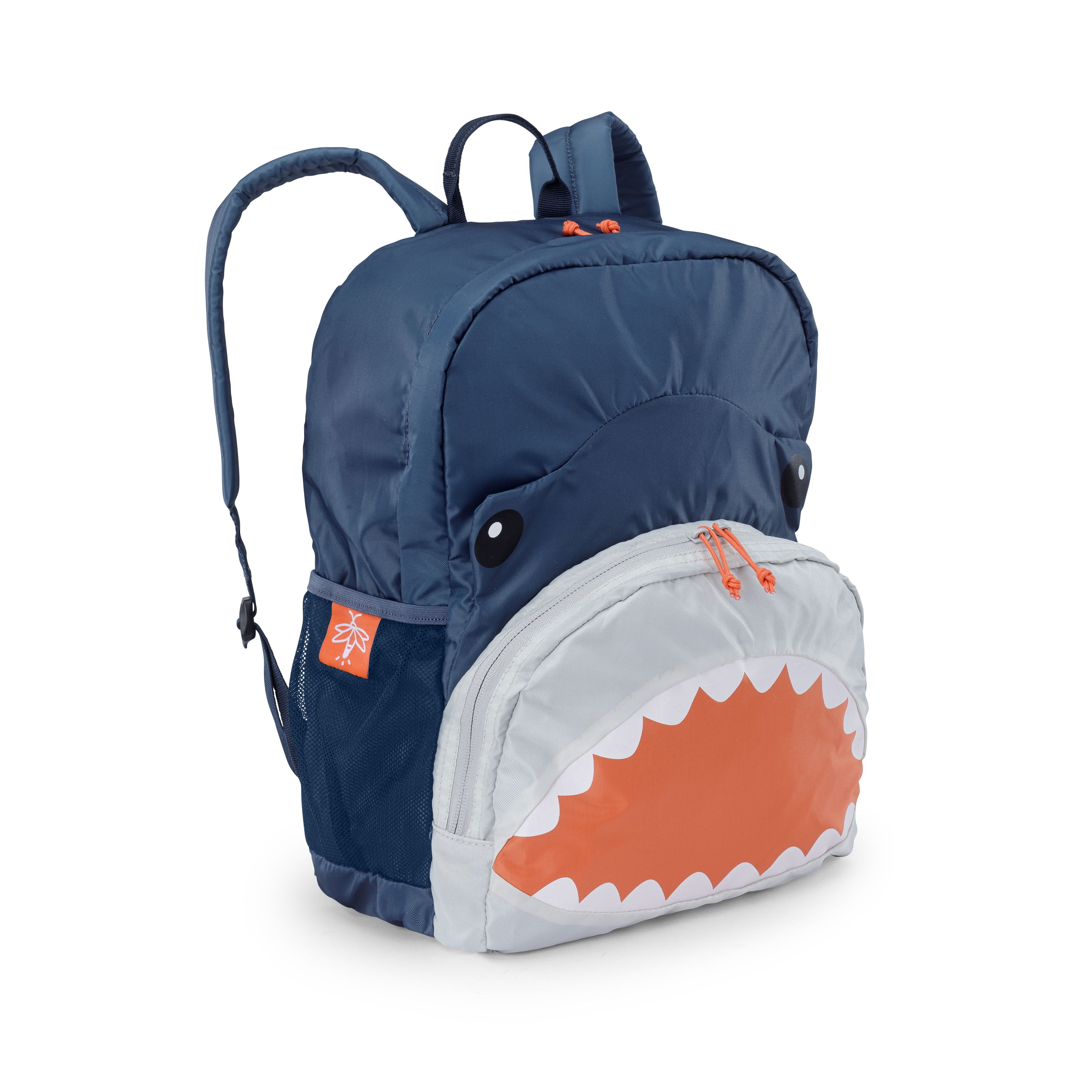 SHARP-Q Brilliant Shark Kids Lightweight Canvas Travel Backpacks School Book Bag
