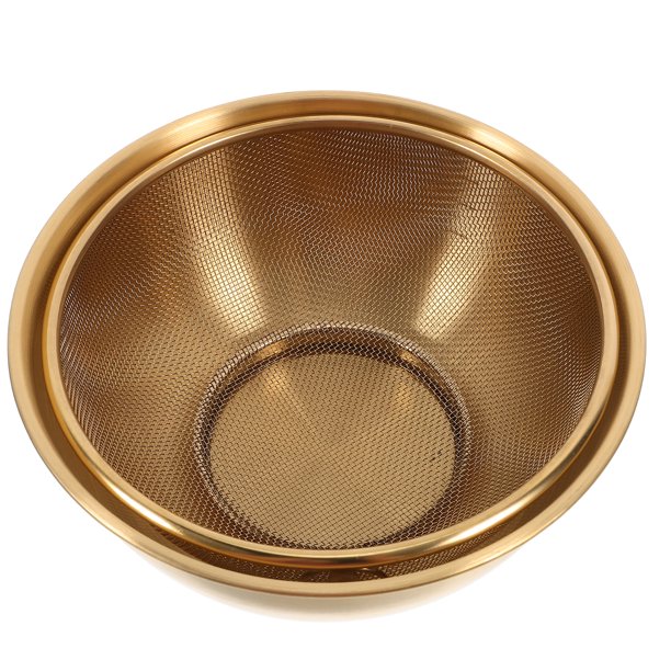 WORGEOUS 2 uds colador de acero inoxidable cesta colador cesta para lavar verduras cesta lavabo de Metal