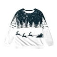thumbnail image 5 of Boys Girls Christmas Sweatshirt Long Sleeve Crewneck Casual Santa Claus and Reindeer Print Pullover Sweatshirts 1-12 Years, 5 of 7