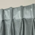 thumbnail image 5 of TOWN & COUNTRY LUXE Velour Solid Heavyweight Indoor Curtains, Light Filtering Opacity, Triple Pinch Pleat Top, Plush Velvet, 2-Pack Set, 27"x108", Soft Grey, 5 of 11