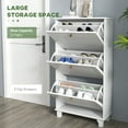 thumbnail image 4 of HOMCOM Armoire à Chaussures Moderne avec 3 Tiroirs Basculants pour 12 Paires de Chaussures, 4 of 10