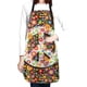 thumbnail image 1 of Abucaky Hippie Signo De La Paz Delantal Impermeable Para Adultos Flores Coloridas Babero De Chef Con Bolsillos Amplios Para Cocina Barbacoa Manualidades Dibujo, 1 of 5