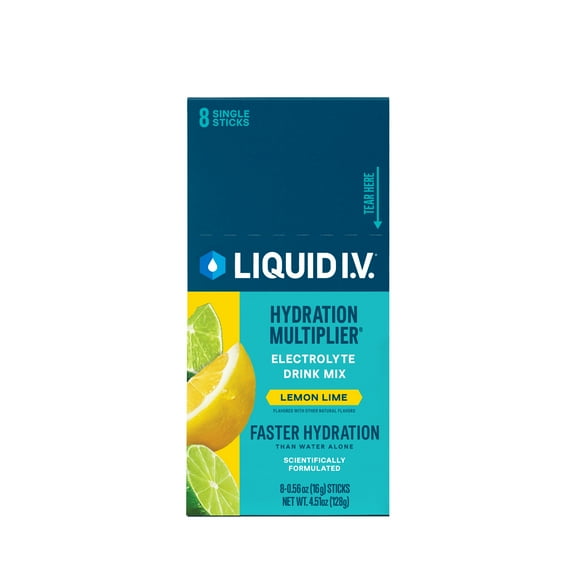 Liquid I.V. Hydration Multiplier, Lemon Lime, 8 Ct
