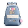 thumbnail image 1 of Fashion Fat Cat Backpack Pusheen Printe Female Nylon Simple Large-capacity Solid Color Schoolbag Insert Buckle Laptop knapsack, 1 of 1