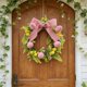 thumbnail image 5 of Uuiauoio Easter Wreath for Front Door Easter Eggs Sign Kitchen Cabinet wreaths Spring Flower Decorations with Ribbon Bow for Window Home Table Centerpiece Farmhouse Decor, 5 of 6