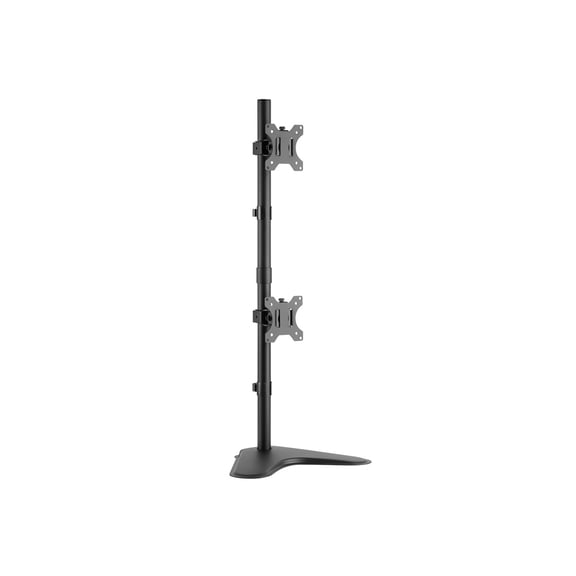 Monoprice Adjustable Tilting DUAL Display Free Standing Desk Mount Bracket for 10~23in Monitors up to 33 lbs, Black