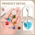 thumbnail image 3 of Uxcell 15 Pcs Marcadores de Puntos en Forma de Corazón, Marcador de Ganchillo de Cristal con Cierre para Tejer, Azul Poroso, 3 of 7