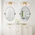 thumbnail image 6 of TEHOME Aura Black Oval Bathroom Mirror, 20x30 inches, Stainless Steel framed, Pivoting, 6 of 7