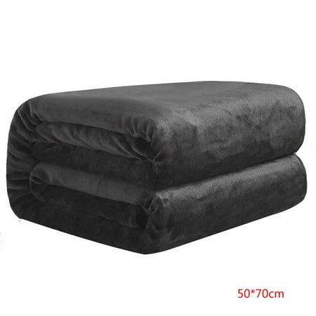 Solid Color Flannel Blanket Bed Car Office Sofa Autumn Winter Warm CarAir-condition Room