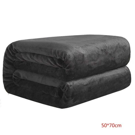 - Solid Color Flannel Blanket Bed Car Office Sofa Autumn Winter Warm CarAir-condition Room Rugs