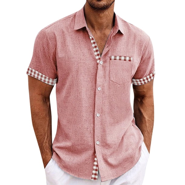 Hawaiian Shirt For Men, Men's Vintage Button Down Bowling Shirts Short Sleeve Summer Beach Shirt M