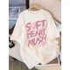 thumbnail image 1 of Letter Print Short Sleeve T-Shirt, Casual Short Sleeves - Knitted Cotton Fabric, Perfect Choice for Summer Comfortable Women's Fashion - Soft and Breathable, Daily Leisure Wear, 1 of 6