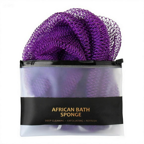 CHENMEI African Net Sponge Real African Exfoliating Body Scrubber Sponge with Knots African Net Shower Washcloths for Exfoliator Body Bathing Accessories