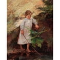 thumbnail image 3 of Kazimierz Alchimowicz 19x24 Black Modern Framed Museum Art Print Titled - Girl in a Landscape (1905), 3 of 5