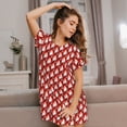 thumbnail image 3 of Logiee Fire Symbols Print Nightgowns for Women,Soft Short-Sleeved Lightweight Sleepwear, Loose Sleepshirts, 3 of 6