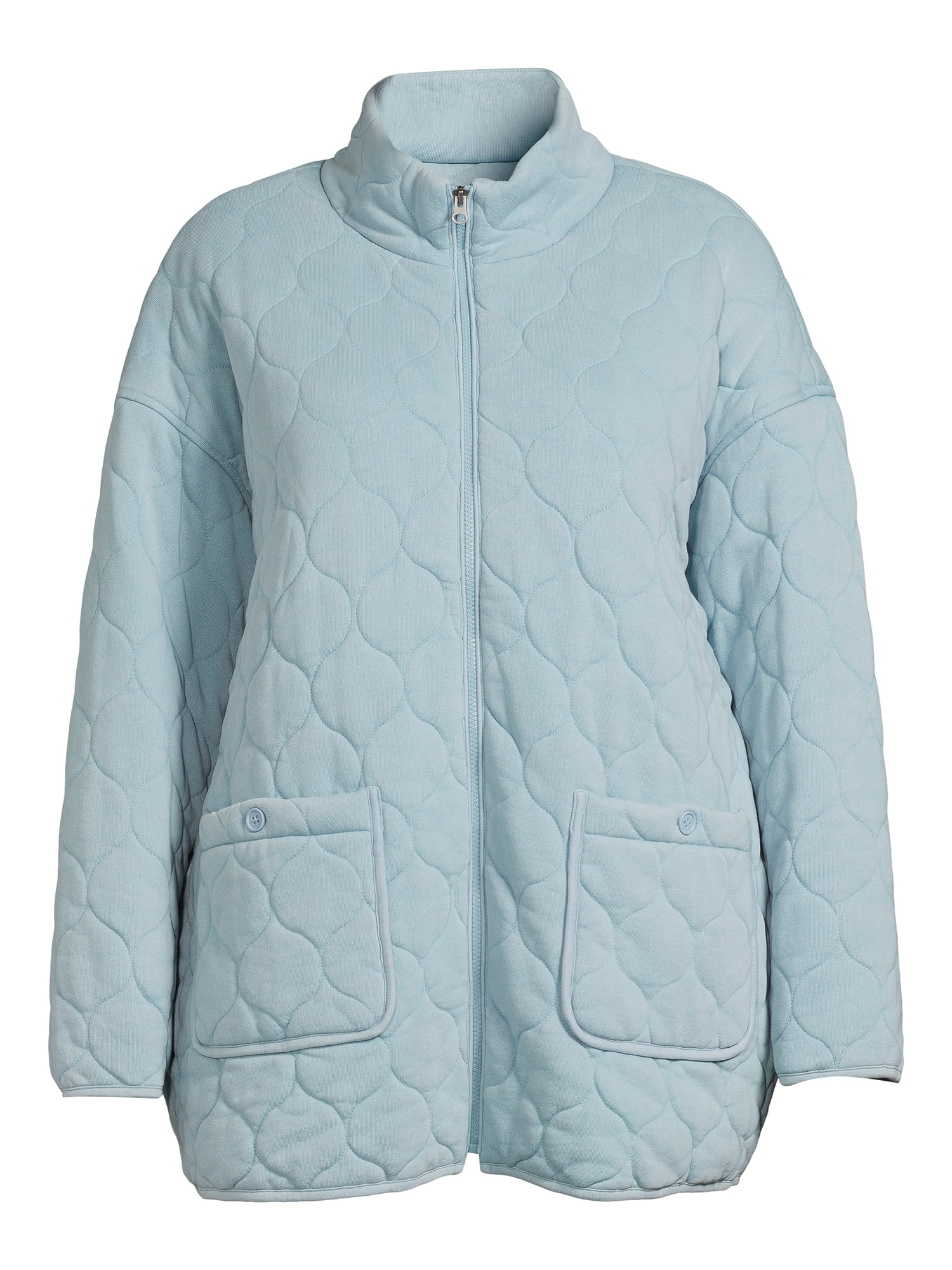 Time and Tru Women's and Plus Onion Quilted Boyfriend Jacket 