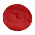 thumbnail image 2 of Mgmyaa Kids British Style Stretch Beret Hat Solid Color Wool Blend Painter Cap for Boys Girls Fall Winter Outdoor Casual Daily Wear Headwear Essential, 2 of 8