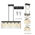thumbnail image 6 of Modern Pendant Light Rectangle Crystal Chandelier Dining Room Lighting Fixture, 6 of 10