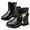 Black, variant on Gvdentm Girls Boots Winter Boys Girls Winter Boots Waterproof Lightweight Kid Snow Boots with Outdoor Boys 7t Winter Boot(White,12.5)