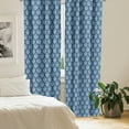 thumbnail image 2 of Ambesonne East Curtains, Oval Floral Dots Illustration, Pair of 28"x84", Charcoal Grey Vermilion, 2 of 5