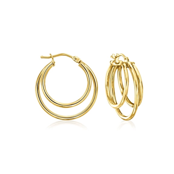 Ross-Simons Italian 14kt Yellow Gold Triple-Hoop Earrings, Women's, Adult