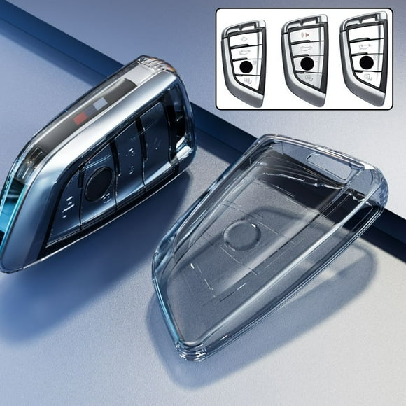 Yimiti For Tpu Transparent Car Key Case Cover Holder Shell For Bmw F20 For G20 G30 For X1 G05 X6 For X7,Black